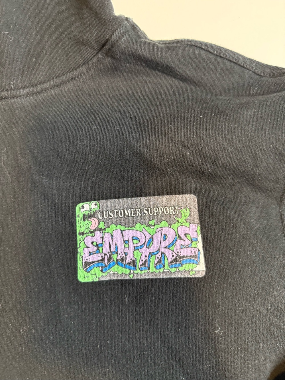 Empyre Black Graphic Hoodie Large Graffiti Skate Streetwear Pullover - Picture 5 of 10